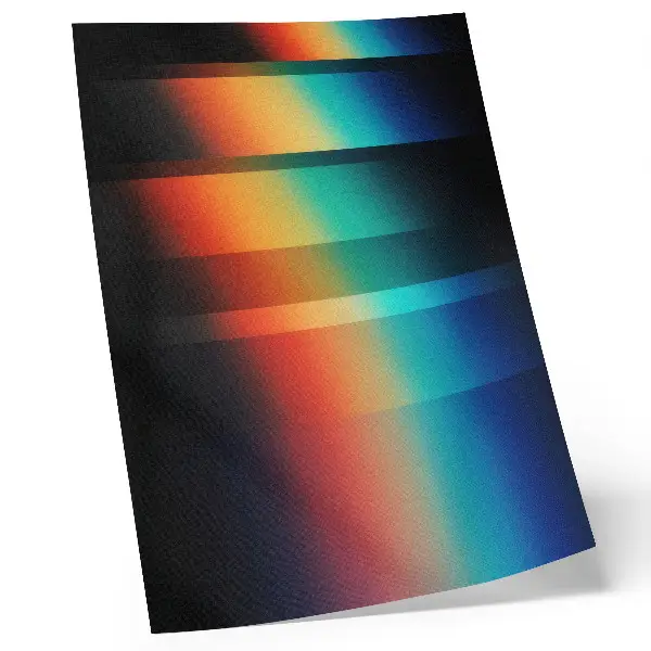 Premium stenski plakat barvite vodoravne črte z globinskim učinkom gibanja