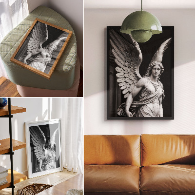 Plakat Marmorna skulptura angela, polna detajlov in elegance