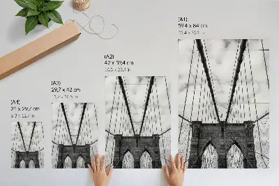 Plakat Surova struktura elegantna stenska dekoracija s simetričnimi linijami za dnevno sobo