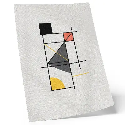 Eleganten plakat za dnevno sobo z geometrijskimi vzorci v modernem slogu