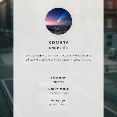 Umetniški tisk na platno večerne luči mestnega tramvaja v retro slogu