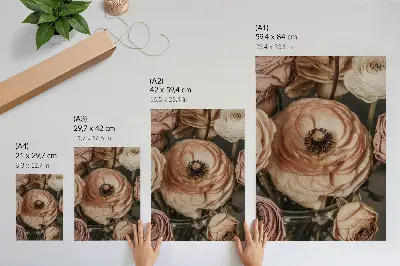 Umetniški tisk na platno pastelne rože v duhu elegance, harmonije in čutnosti