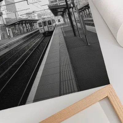 Umetniški tisk na platno z motivom modernosti strukture prostora simetrije in ritma
