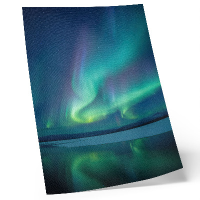 Premium stenski plakat Severni sij v ozadju čudovite nočne narave