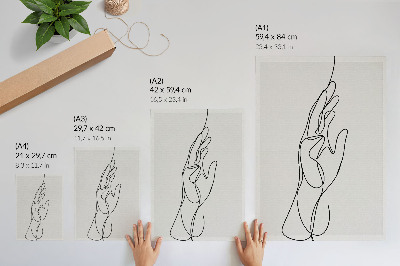 Umetniški tisk na platno Minimalistična eleganca ročnih linij, modernost