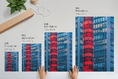 Premium stenski plakat moderna arhitektura z urbanim vzdušjem in občutkom prostornosti