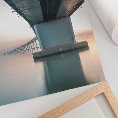 Premium stenski plakat Most čez vodo minimalistična eleganca modernost