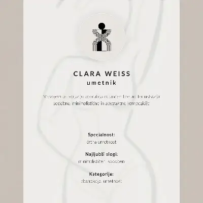 Premium stenski plakat črtna risba z osebo in cvetjem v minimalističnem in elegantnem slogu