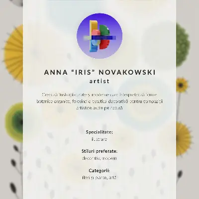 Plakat z barvitimi krogi in tankimi črtami v modernem slogu