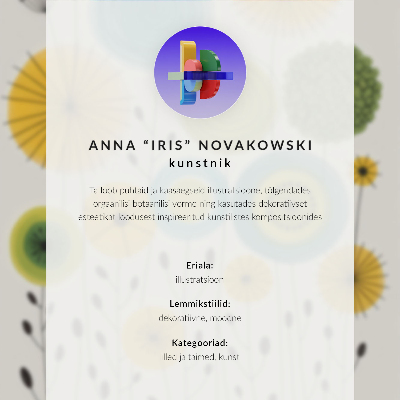 Plakat Barviti krogi s tankimi črtami v modernem slogu