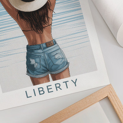 Plakat Figura v klobuku na nebu svobode