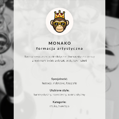 Premium stenski plakat Črno-belo ilustrativno humoristično besedilo o živalih
