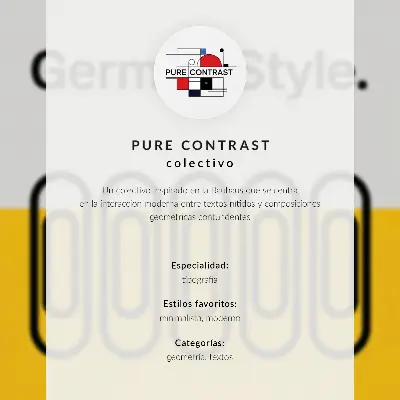 Eleganten plakat za dnevno sobo s čistimi geometrijskimi linijami in kontrastnimi barvami