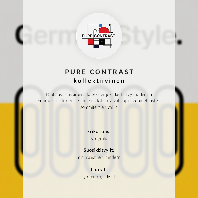 Eleganten plakat za dnevno sobo Čiste geometrijske linije in kontrastne barve