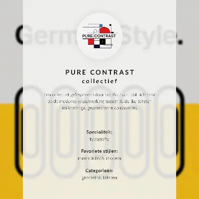 Eleganten plakat za dnevno sobo s čistimi geometrijskimi linijami in kontrastnimi barvami