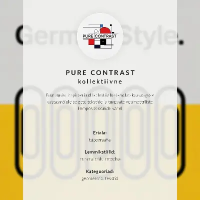 Eleganten plakat za dnevno sobo s čistimi geometrijskimi linijami in kontrastnimi barvami
