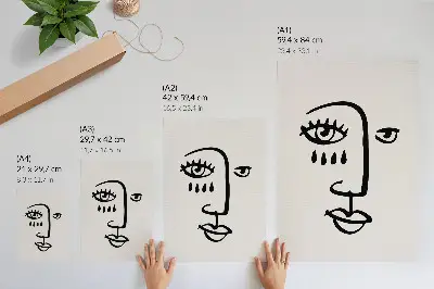 Plakat z abstraktnimi linijami v modernem minimalističnem slogu
