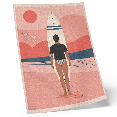 Umetniški tisk na platno deska za surfanje plaža morje mir sprostitev