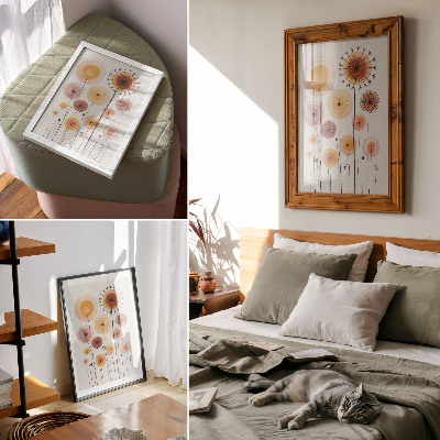 Premium stenski plakat Pastelni regrat, sodoben slog, nežen