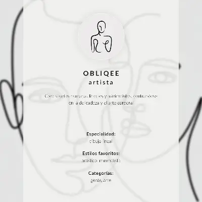 Plakat s subtilnimi oblikami, linijami, eleganco in harmonijo