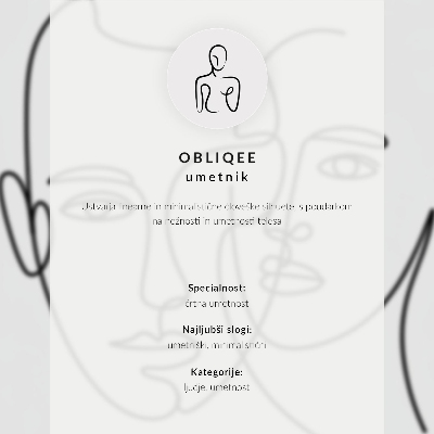 Plakat Subtilne oblike, linije, eleganca, harmonija