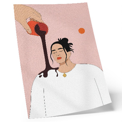 Eleganten plakat za dnevno sobo Minimalistična figura pod temnim potokom