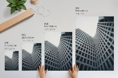 Eleganten plakat za dnevno sobo Navpične črte moderne arhitekture