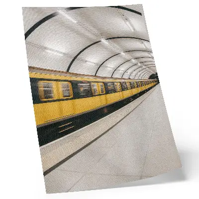 Plakat sodoben metro videz z gladkimi dinamičnimi linijami