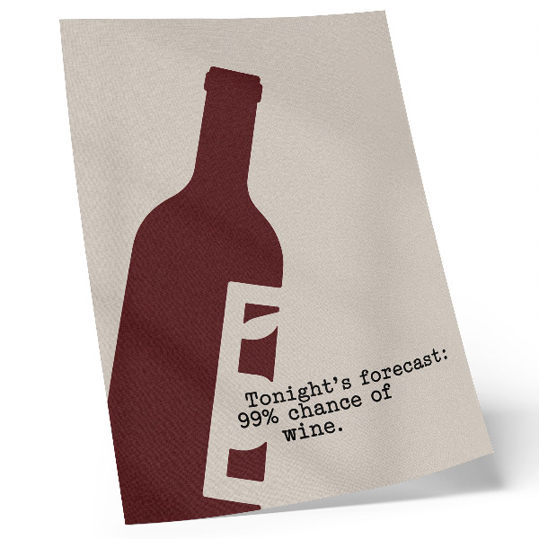 Premium stenski plakat Minimalistična grafika v bordo tonih