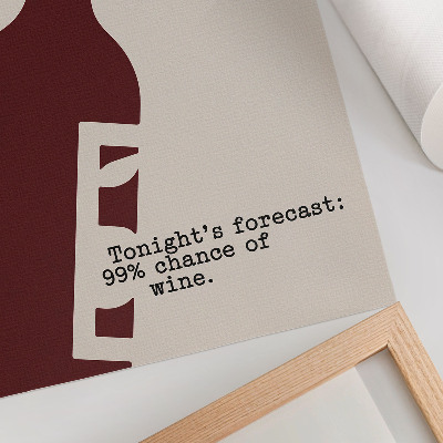 Premium stenski plakat Minimalistična grafika v bordo tonih