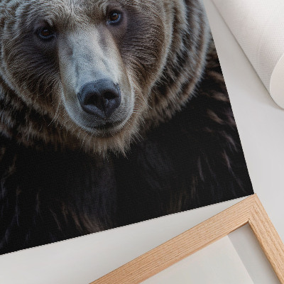 Umetniški tisk na platno Realističen portret medveda, mirnega in močnega