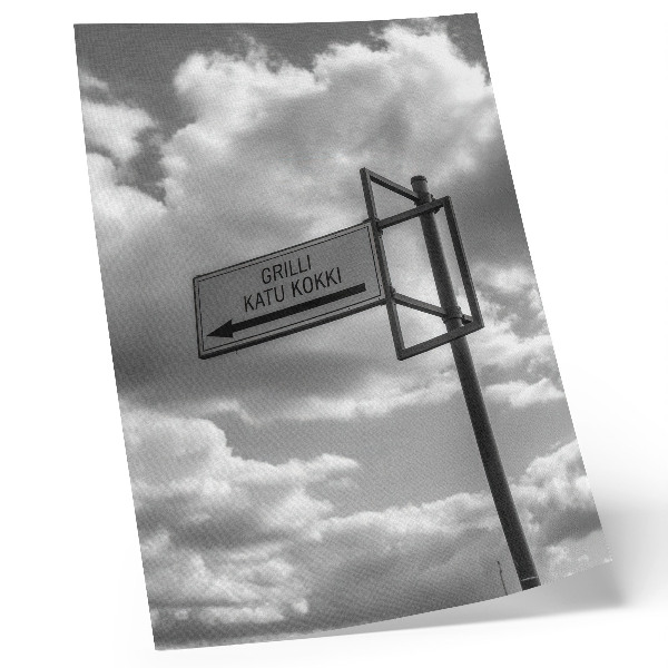 Plakat Črno-beli prometni znaki oblačijo modernost