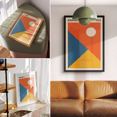 Premium stenski plakat Geometrijske oblike, intenzivne barve, moderno vzdušje