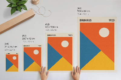 Premium stenski plakat Geometrijske oblike, intenzivne barve, moderno vzdušje