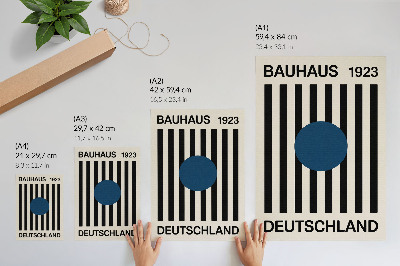 Premium stenski plakat Črne črte, bež ozadje, temno modra, sodoben občutek