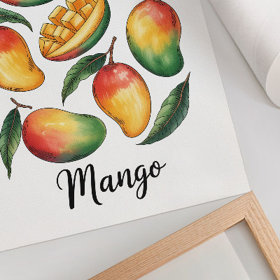 Plakat Ilustracijski slog eksotičnih zelenih listov manga