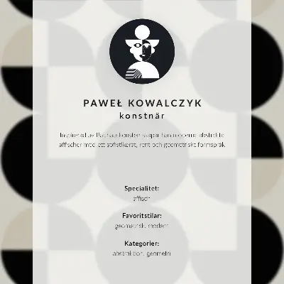 Stenski plakat z geometrijskim motivom v minimalističnem modernem slogu