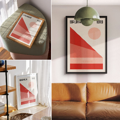 Eleganten plakat za dnevno sobo Geometrijska kompozicija modernega minimalizma