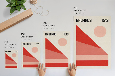 Eleganten plakat za dnevno sobo Geometrijska kompozicija modernega minimalizma