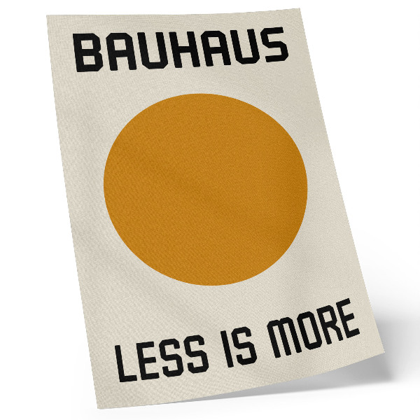 Plakat Minimalistični krog Bauhaus kremno ozadje