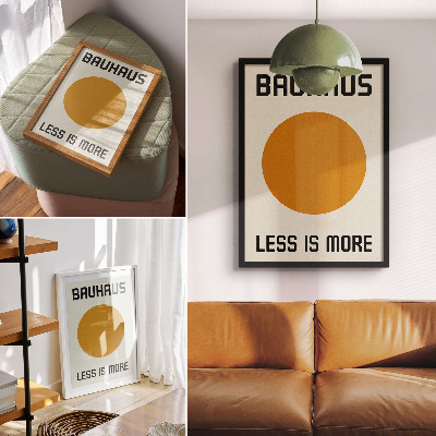 Plakat Minimalistični krog Bauhaus kremno ozadje