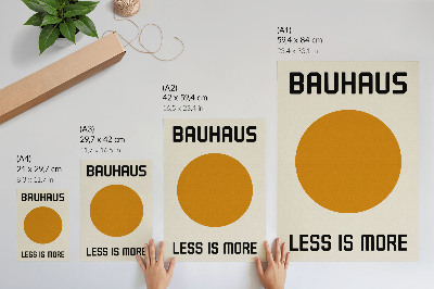 Plakat Minimalistični krog Bauhaus kremno ozadje