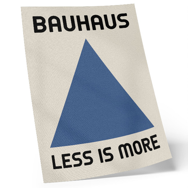 Premium stenski plakat V slogu Bauhaus prevladuje geometrijska preprostost.