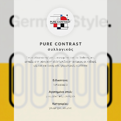Premium stenski plakat V slogu Bauhaus prevladuje geometrijska preprostost.