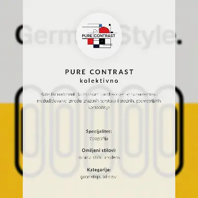 Stenski plakat Bauhaus v slogu geometrijske preprostosti