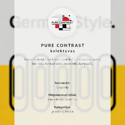 Stenski plakat Bauhaus v slogu geometrijske preprostosti