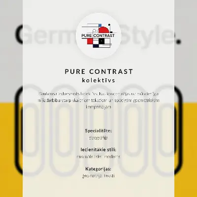 Stenski plakat Bauhaus v slogu geometrijske preprostosti