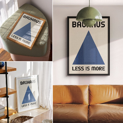 Premium stenski plakat V slogu Bauhaus prevladuje geometrijska preprostost.