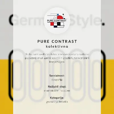 Stenski plakat Bauhaus v slogu geometrijske preprostosti
