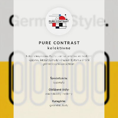 Premium stenski plakat V slogu Bauhaus prevladuje geometrijska preprostost.